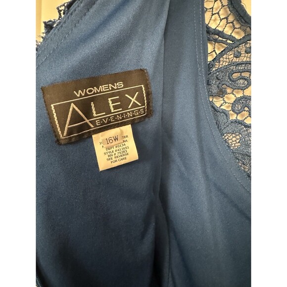 NWT Alex Evenings Sleeveless Lace-Bodice Women’s Plus Size 16W With Scarf/Shawl - Picture 5 of 10